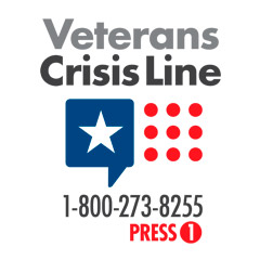 Veterans Crisis Line: 1-800-273-8255 (press 1)