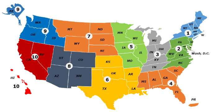 VA CFBNP Regional Map