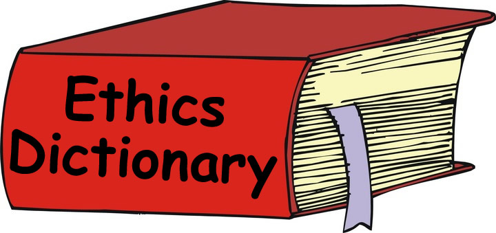 Book with title "Ethics Dictionary"