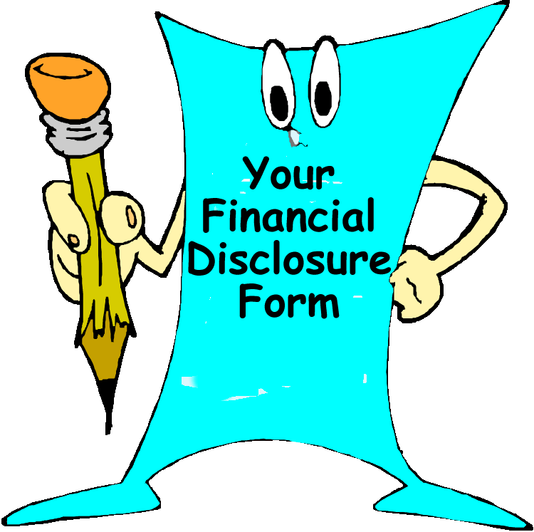 Paper with text "Your Financial Disclosure Form"