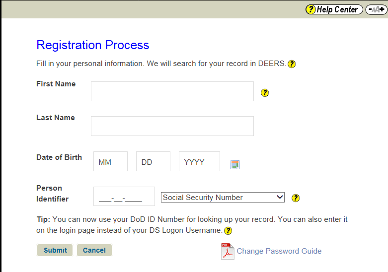 registration process