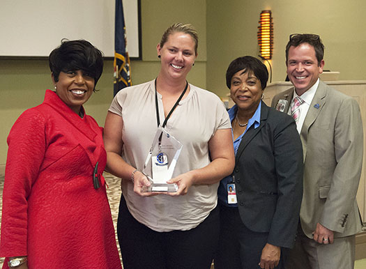 Pictured are Dr. Betty Moseley Brown, Courtney Dosch, Julia Adams, and Cory Price